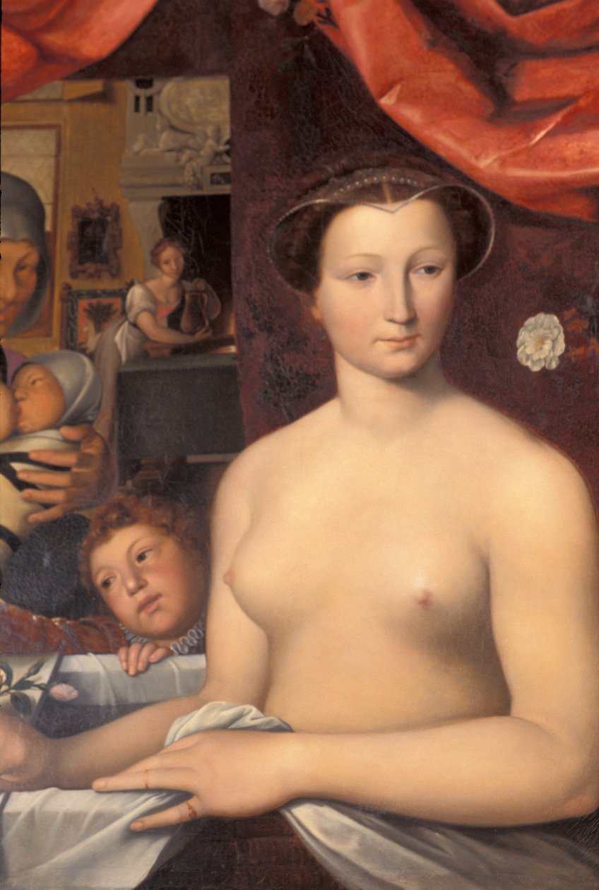Indre & Loire N * 328 - Chateau dAzay-le-Rideau - oda 4 “” la Dame au bain ”” detayı. Karl Ernest Lehman