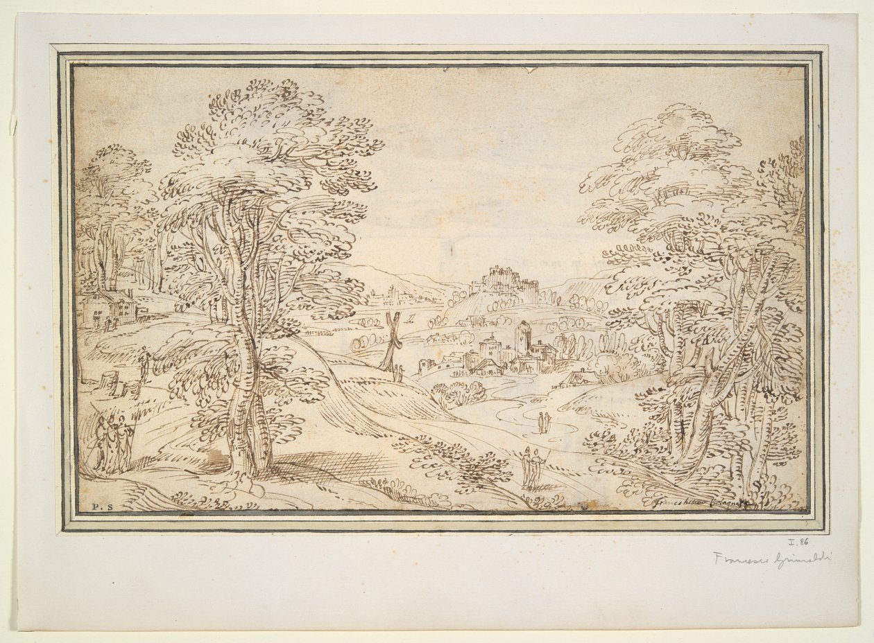 Peyzaj (rekto); Bir Şehir Görünümü (ters) by Unknown