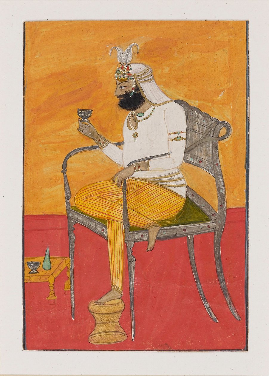 Avrupa tipi sandalyede oturan adam, 19. yüzyıl by Unknown