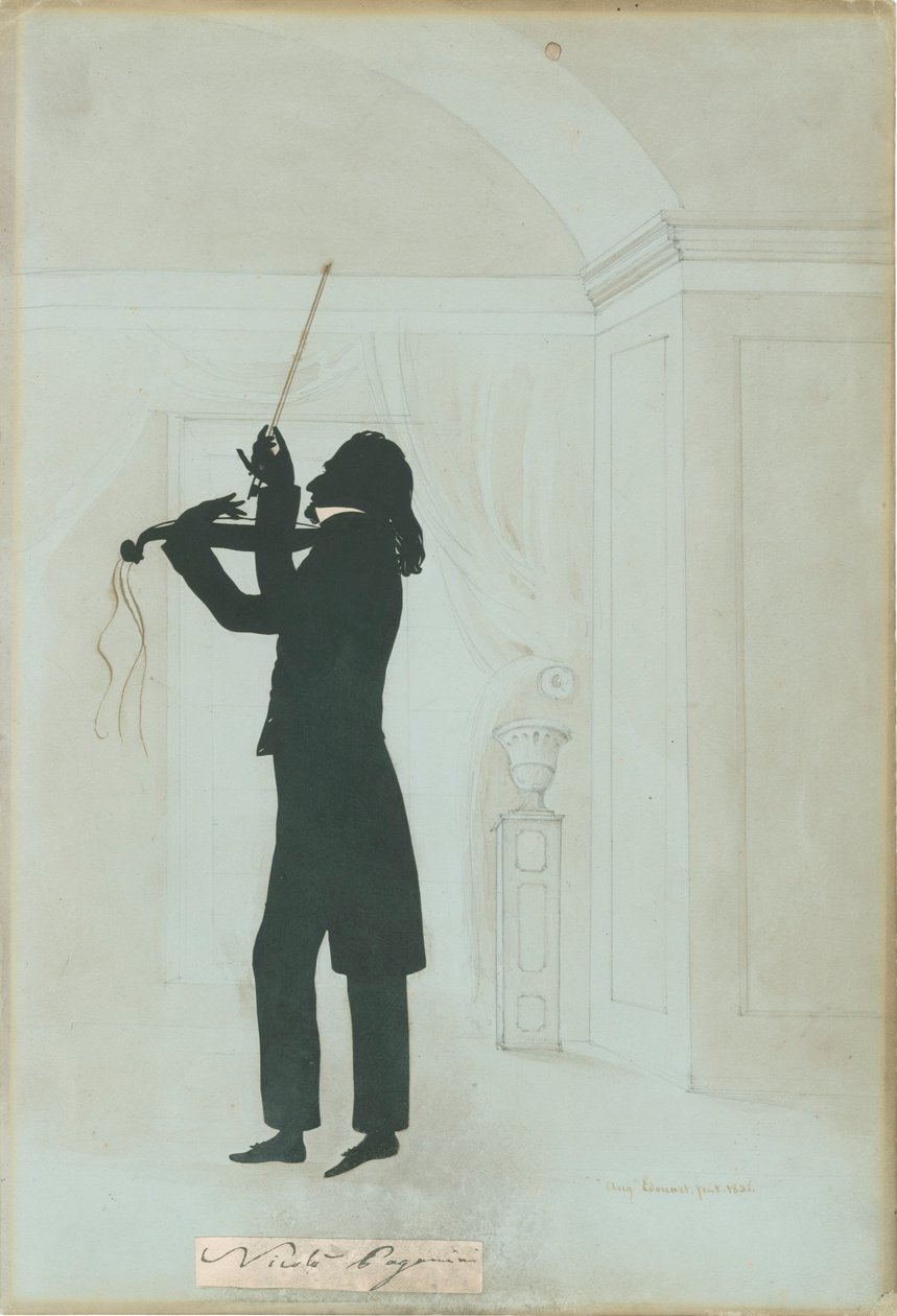 Niccolo Paganini - siluet by Unknown
