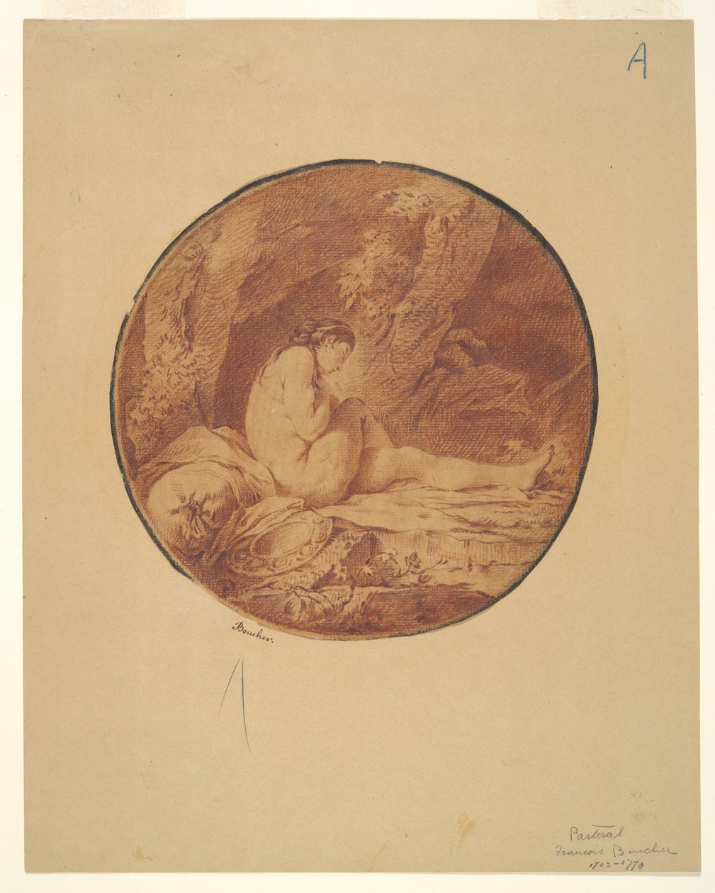 Çıplak figür (Pastoral) by Unknown