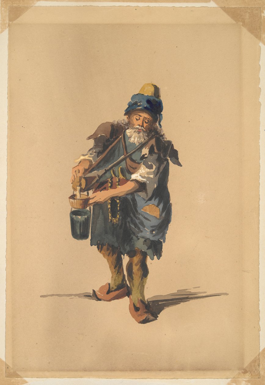 Boynuna Kantinden Sıvı Döken Köylü by Unknown