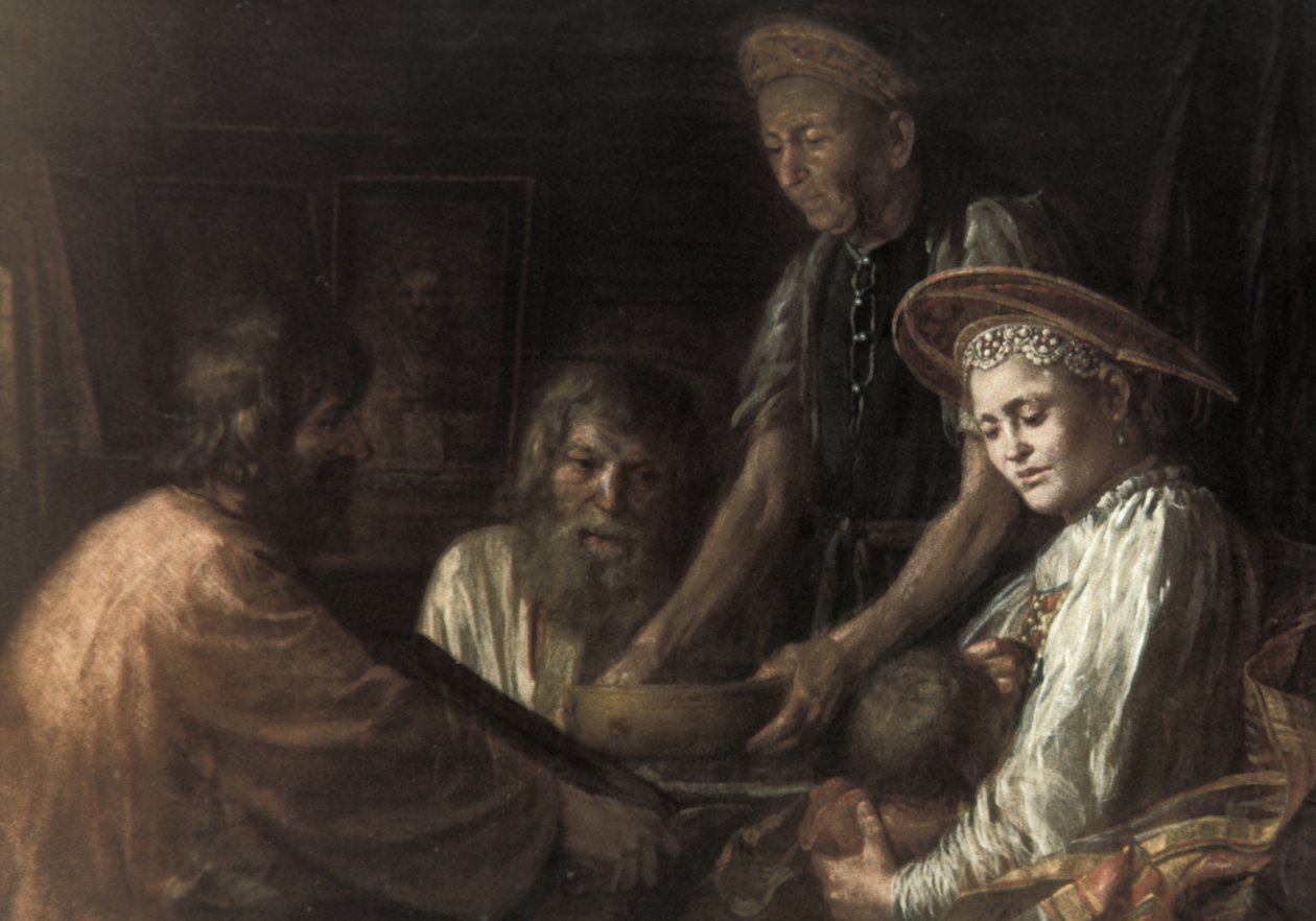 Akşam Yemeği Yiyen Köylüler, Mihail Shibanov, 1774. by Unknown