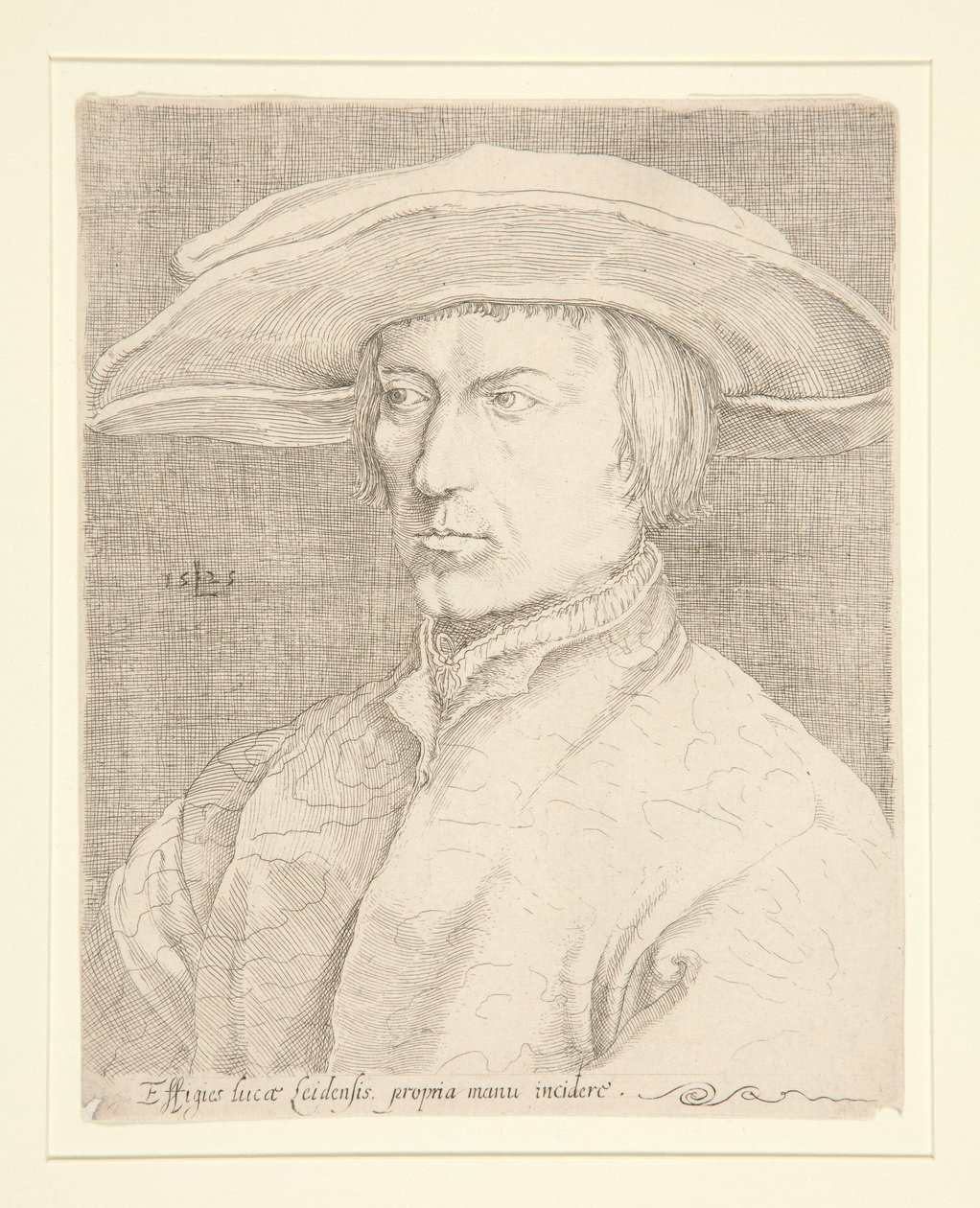 Sanatçının Otoportresi, 1525 [Lucas van Leyden denilen bir adamın portresi, otoportre] by Unknown