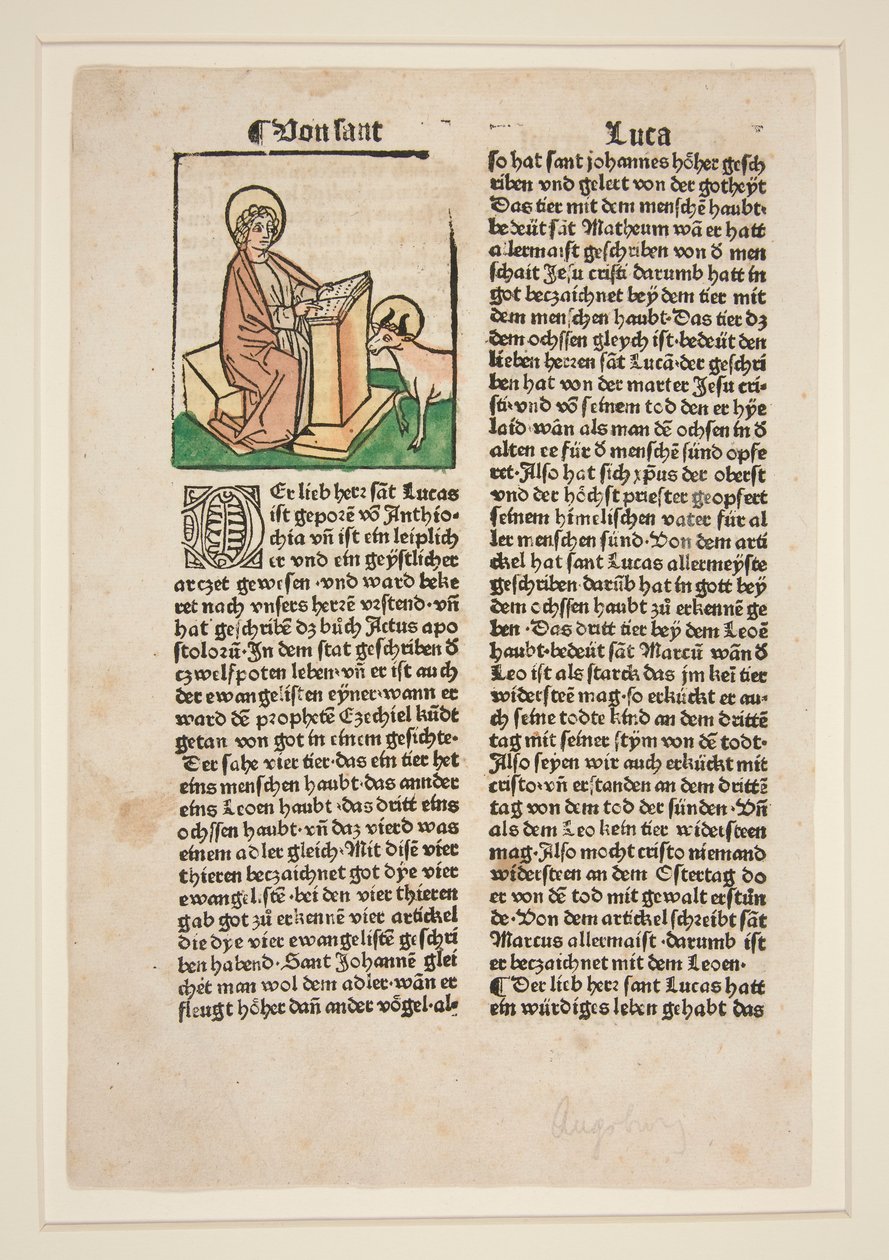 Aziz Luke. (Jacobus da Voragine) Altın Efsaneye İllüstrasyon by Unknown