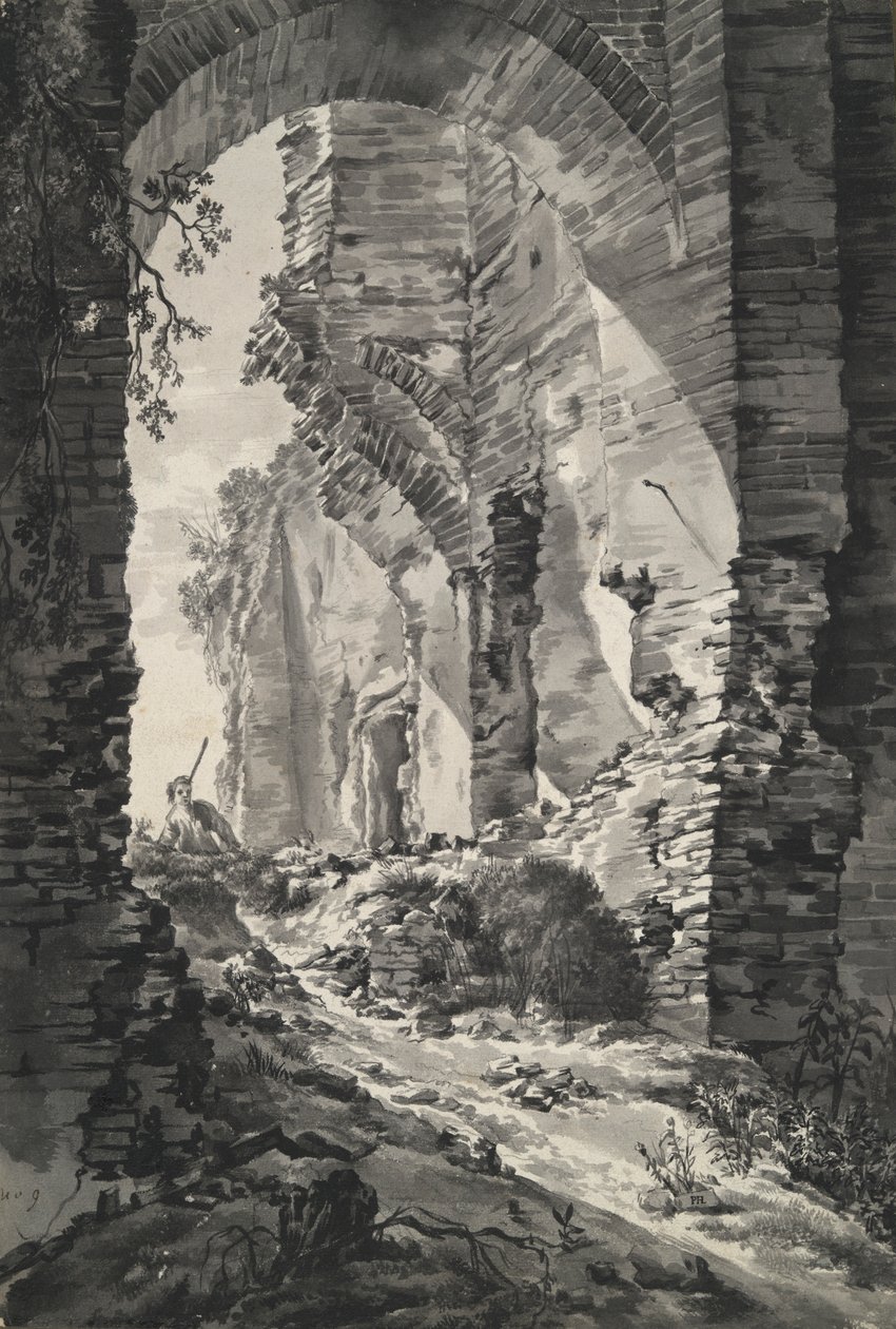 Çoban ile Brederode Kalesi, Hollanda, Harabeleri Giriş Kapısı by Unknown