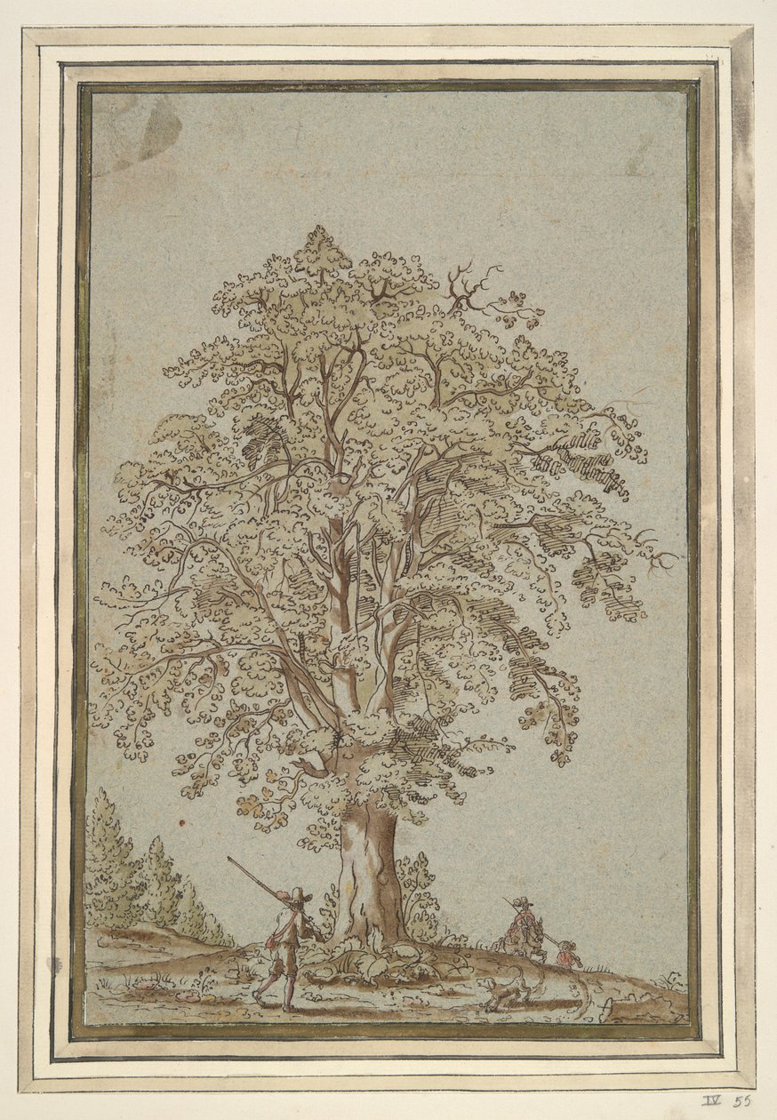Ağaçlar ve Üç Avcı by Unknown