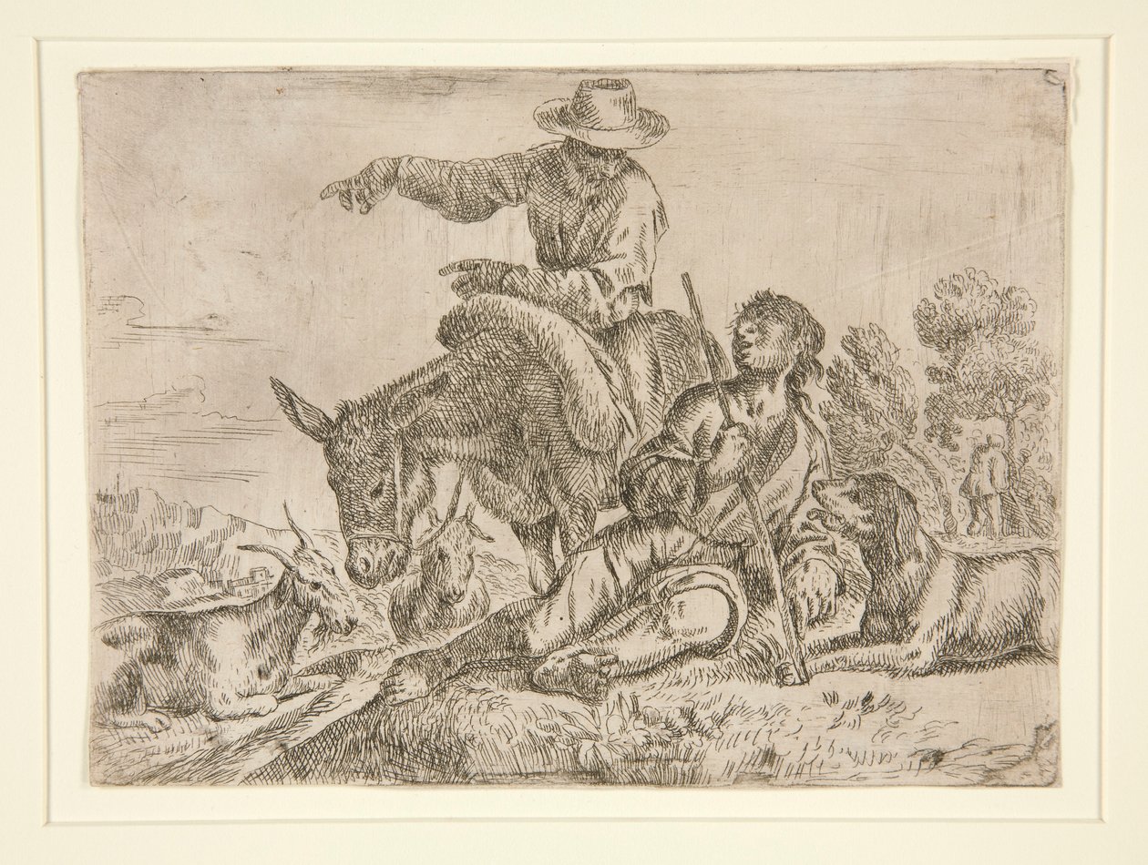 İsimsiz [Eşek Üzerindeki Adam Shepherd ile Konuşuyor] by Unknown