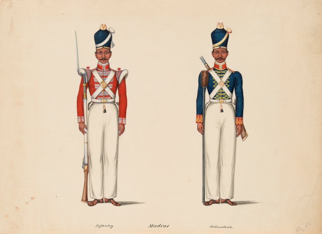 10. Madras Yerli Piyade ve Madras Topçu by Unknown artist