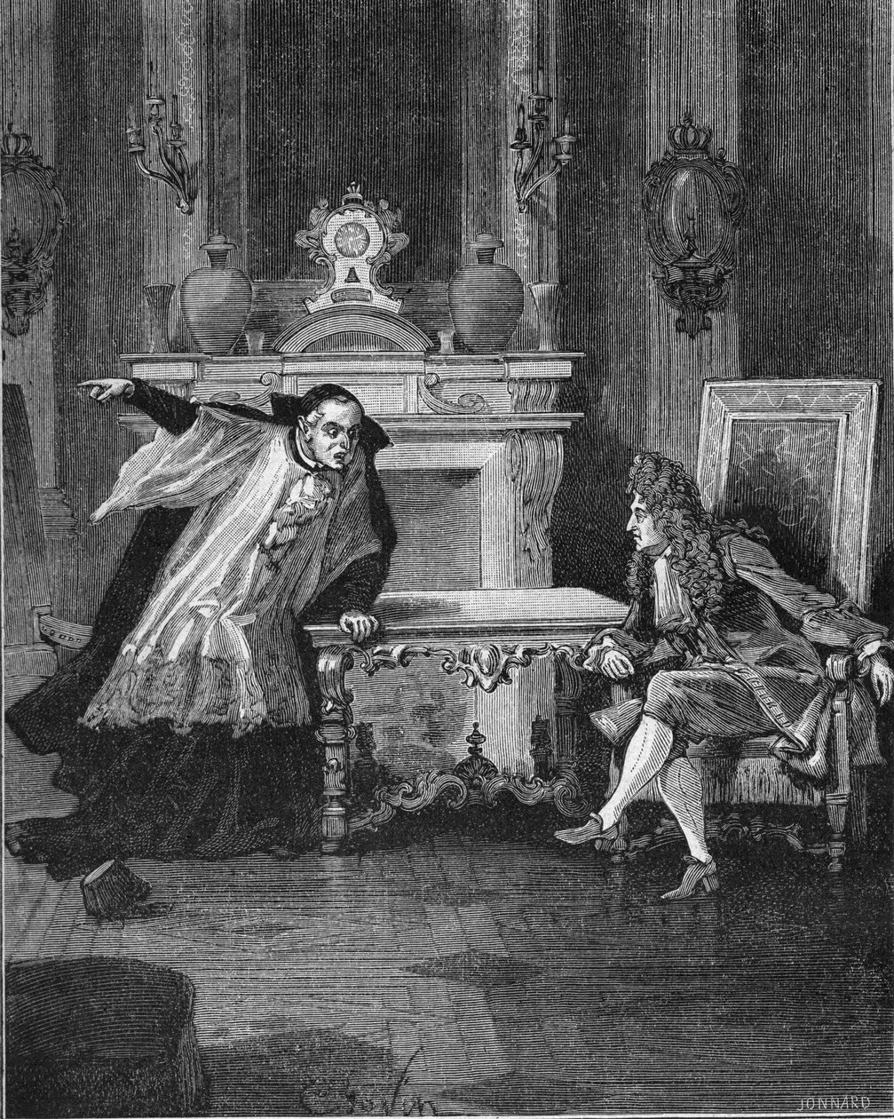 1715: Fransa Kralı Louis XIV (1638-1715), Cizvit itirafçısı Peder Michel Le Tellier