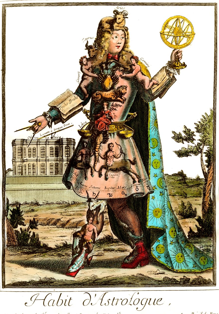 17. yüzyıl astrolog kıyafeti. Özel koleksiyon. by Unknown artist