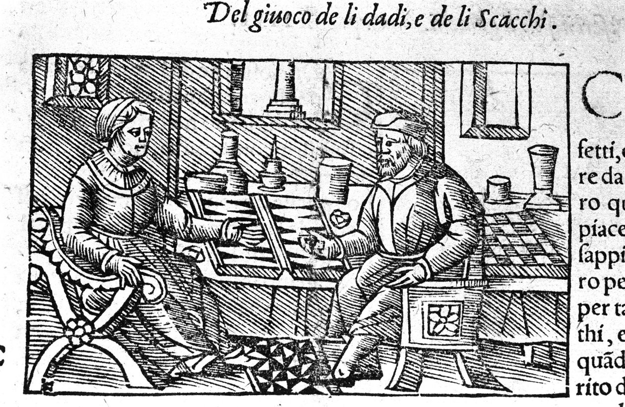 Zar oynayan bir çift. Olaus Magnus