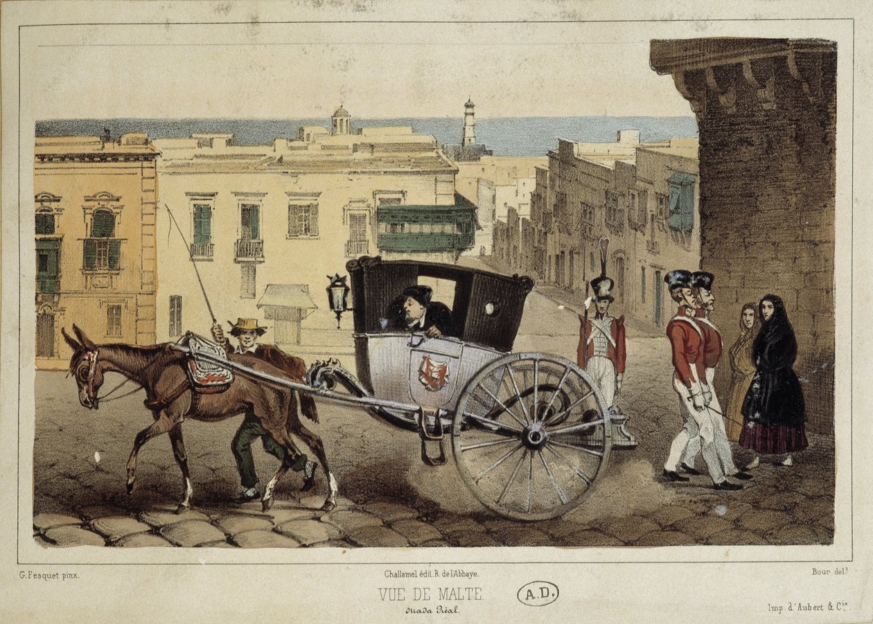 Malta sokaklarında bir aksama - gravür by Unknown artist