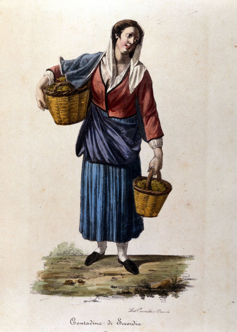 19. yüzyılın Sicilya oymacılığında Scordia kentinden bir köylü by Unknown artist