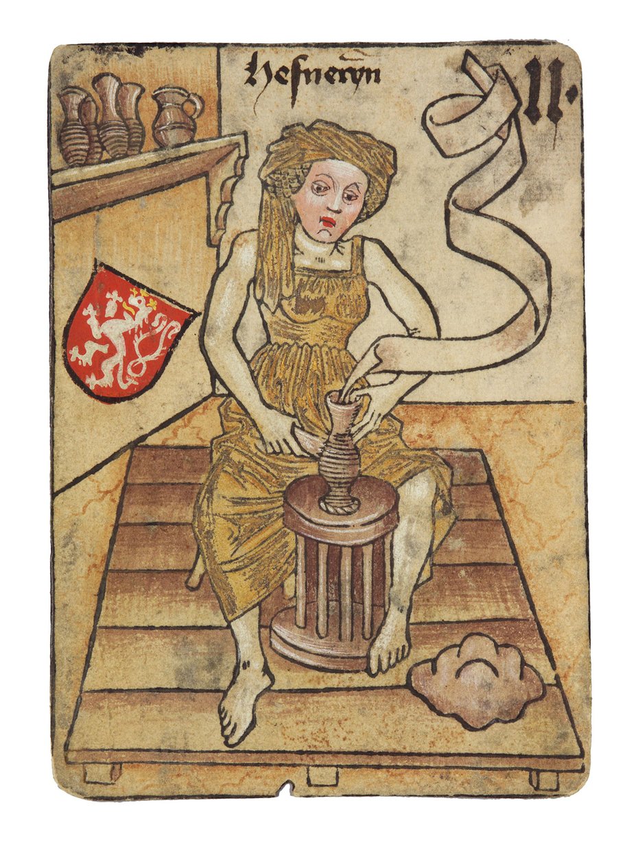 Bir çömlekçi. Ambras kalesi Hofaemterspiel (Mahkeme Oyunu) by Unknown artist