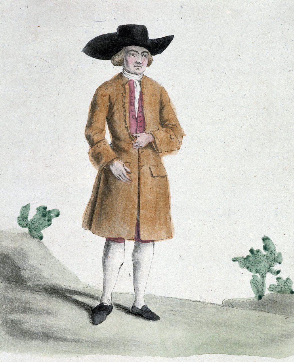 Bir quaker - çizim, deb. 19. yüzyıl by Unknown artist