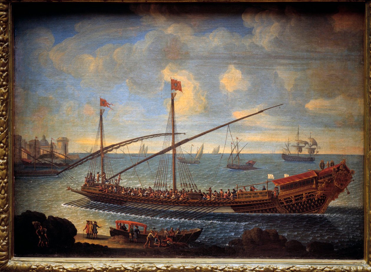 Limana dönen bir kraliyet kadırgası Bu, 1679