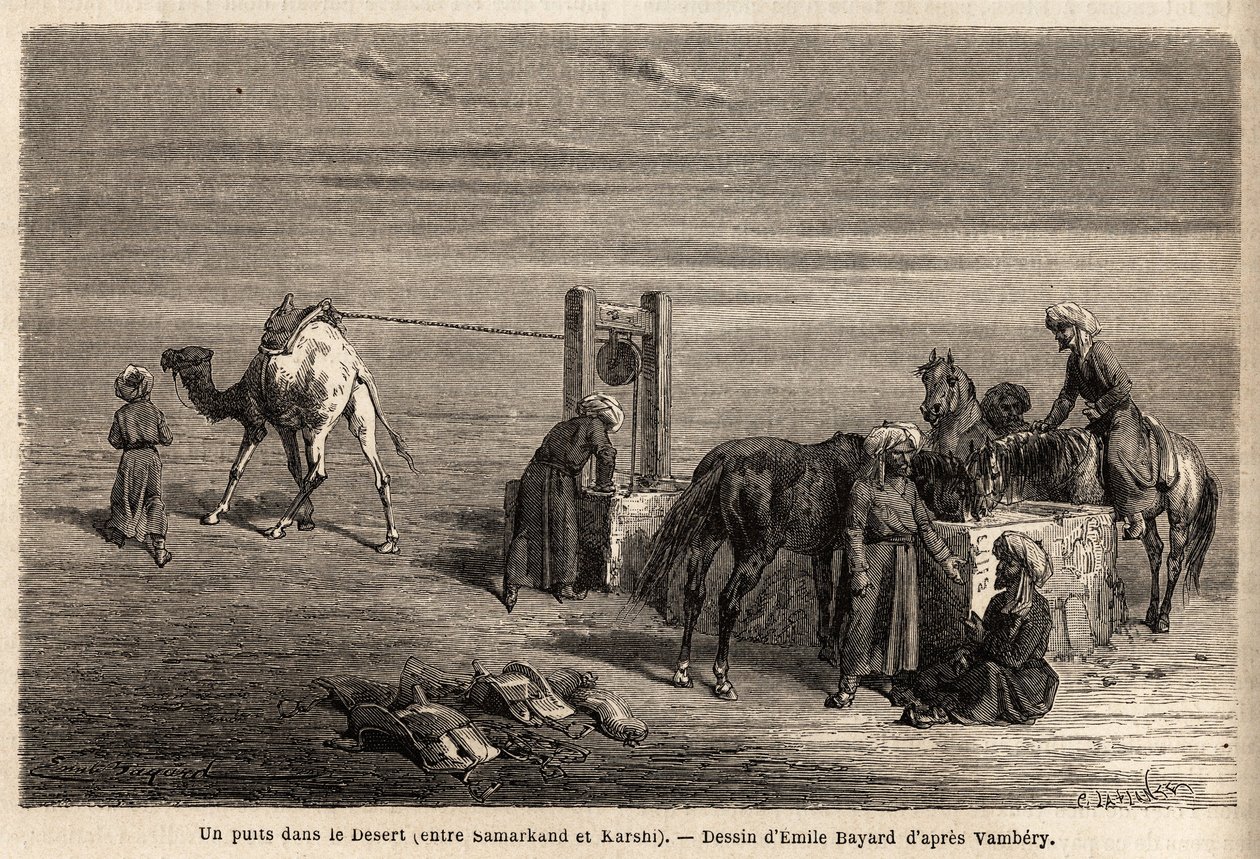 Semerkant ve Karshi (bugünkü Özbekistan şehirleri) arasındaki çölde bir kuyu. Arminius Vambery (Macar bilim adamı derviş kılığında) tarafından 1863