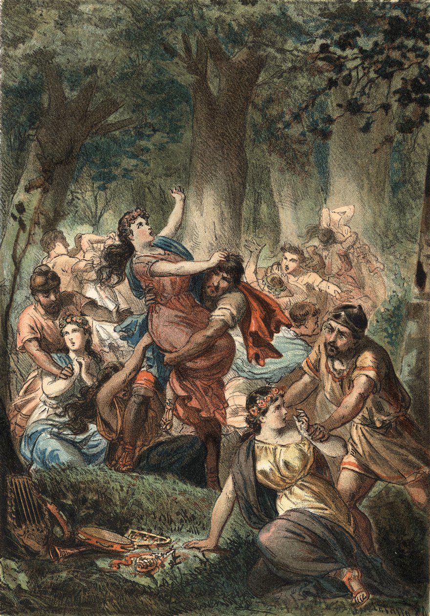 Sabinlerin Romalılar Tarafından Kaçırılması. Juan Justo Huguet