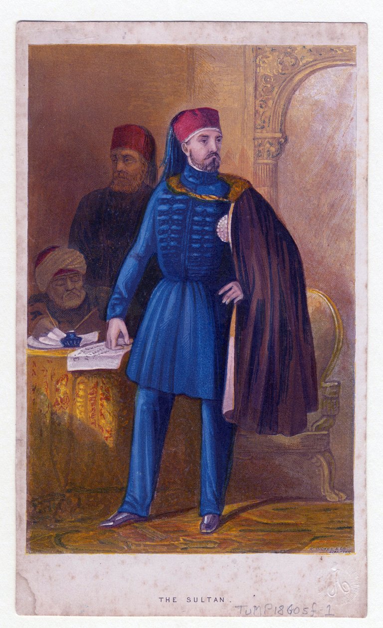 Abdulmecid Ier (Abdul Mejid, Abdul-Mecid) - Sultan I. Abdülmecid (1823-1861) - Anonim - 1850 - Renkli litografi - Özel Koleksiyon by Unknown artist