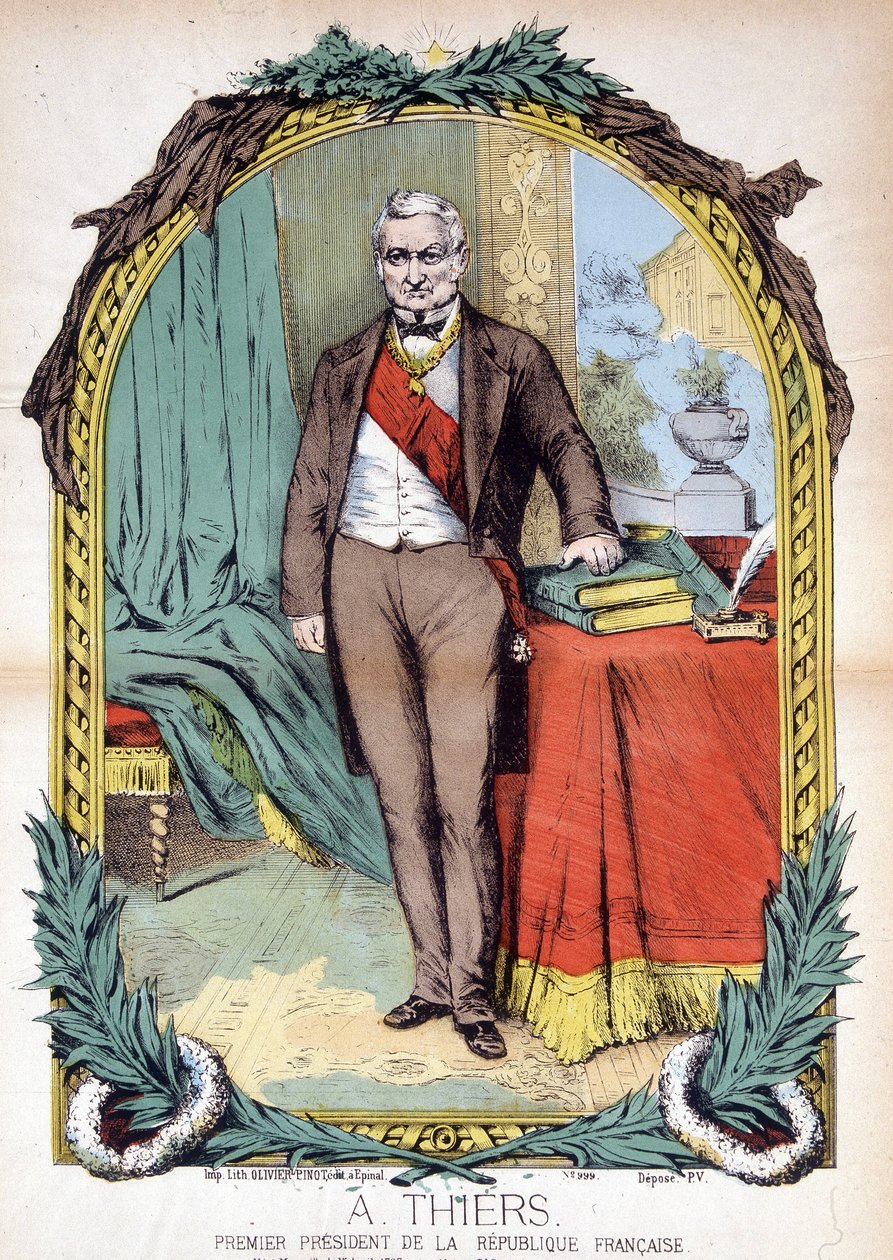 Adolphe Thiers (1797-1877), Fransız politikacı, gazeteci ve tarihçi. by Unknown artist