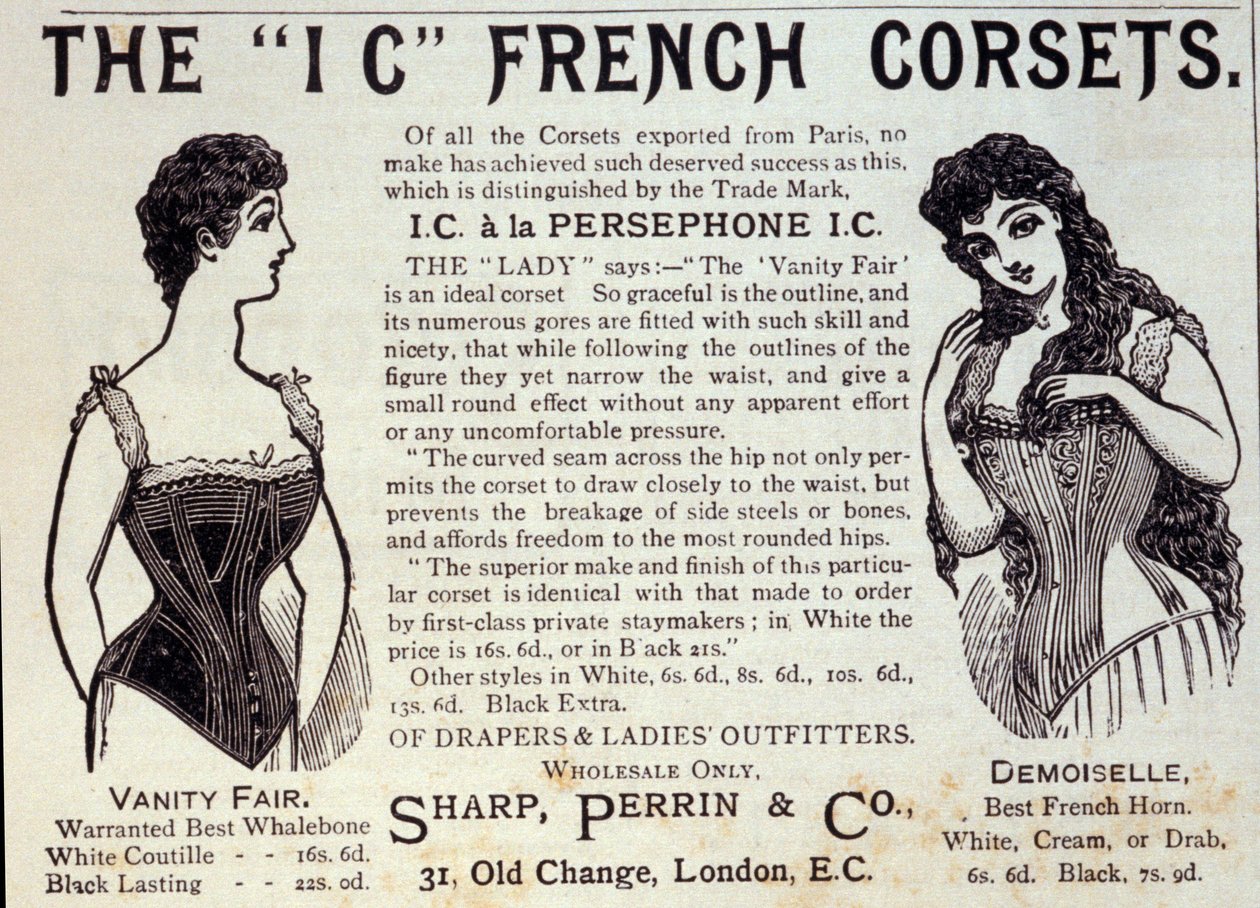 Fransız korseleri için reklam. 1888 by Unknown artist