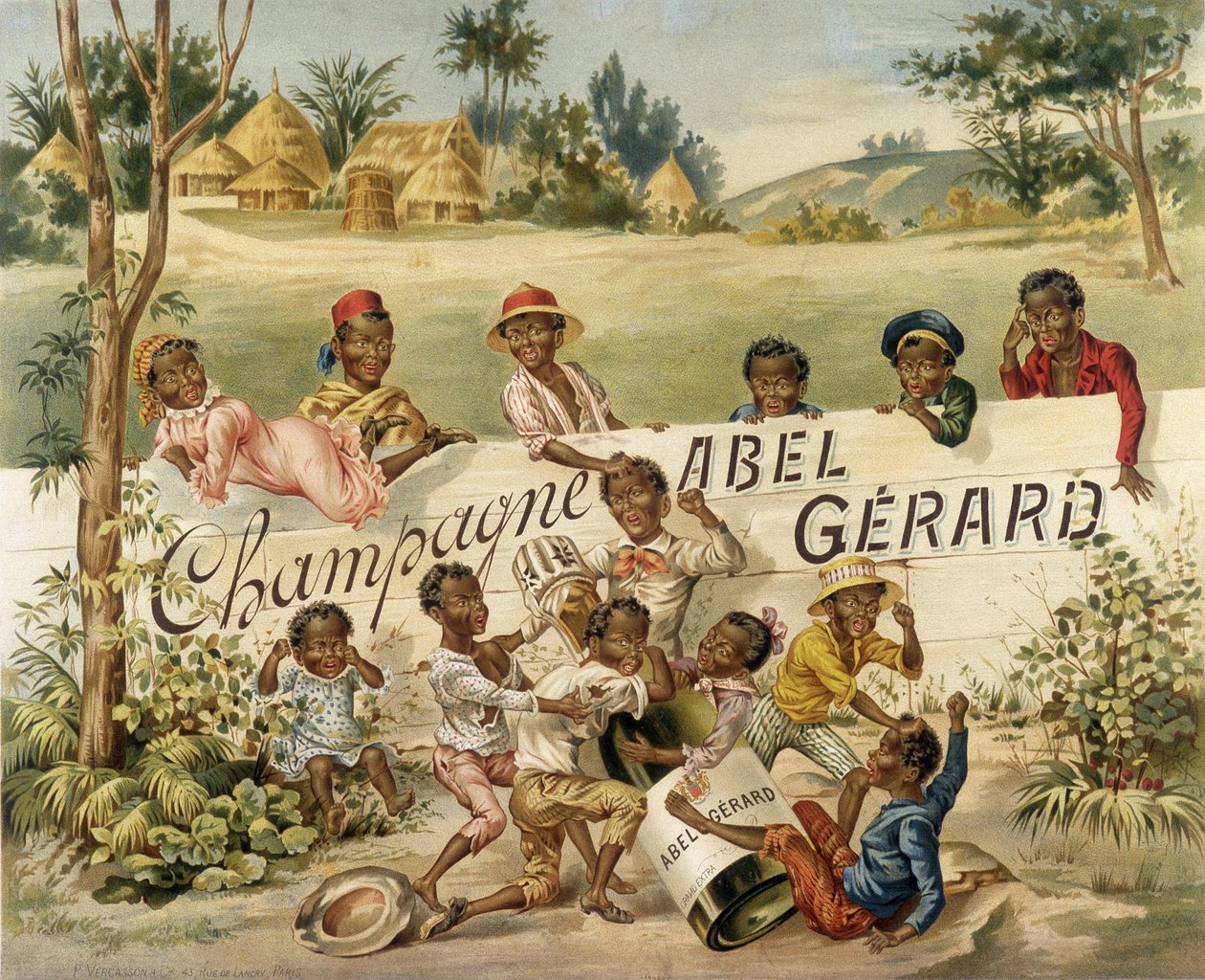 19. yüzyılın sonlarında Champagne Abel Gérard için reklam afişi by Unknown artist