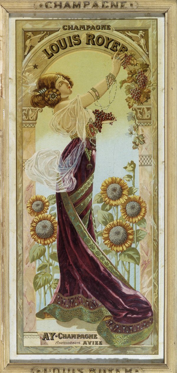 Louis Royer şampanyası için reklam afişi, 19. yüzyılın sonlarında by Unknown artist
