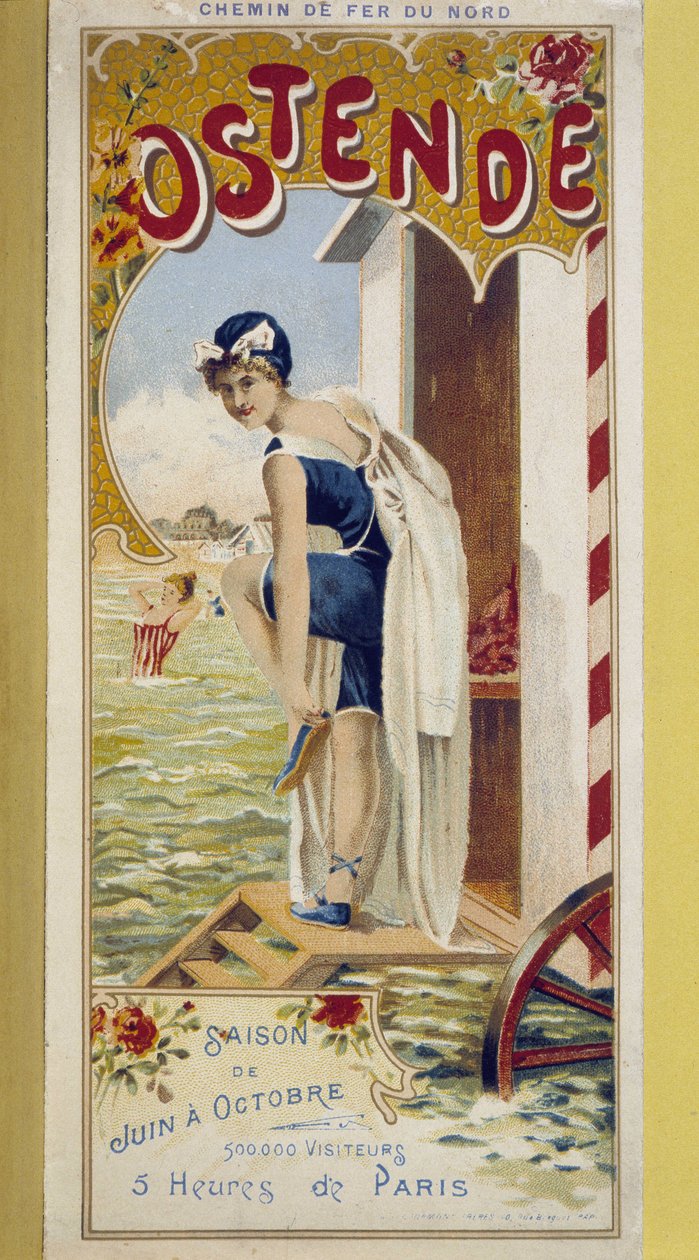 19. yüzyılın sonlarında Oostende için reklam afişi by Unknown artist