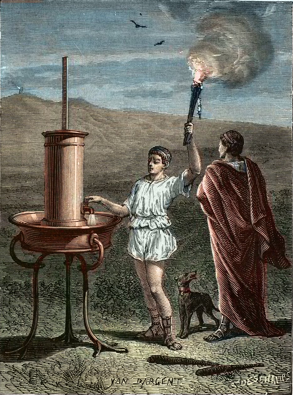 Aeneas Tacticus veya Taktikçi Aşamalı Sinyal Sistemini İcat Eder 336BC - Enee le Taccien - Aeneas le tactician MÖ 336