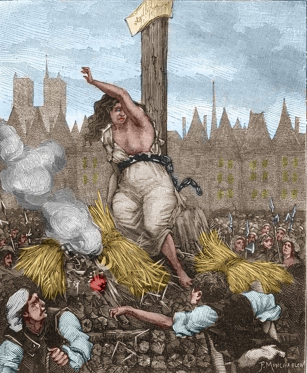 Affaire des Poisons: Catherine Deshayes, karısı Monvoisin ve lakaplı La Voisin (1640-1680) kasabın üzerine kondu, oturdu ve demirle bağlandı; Kenouillac