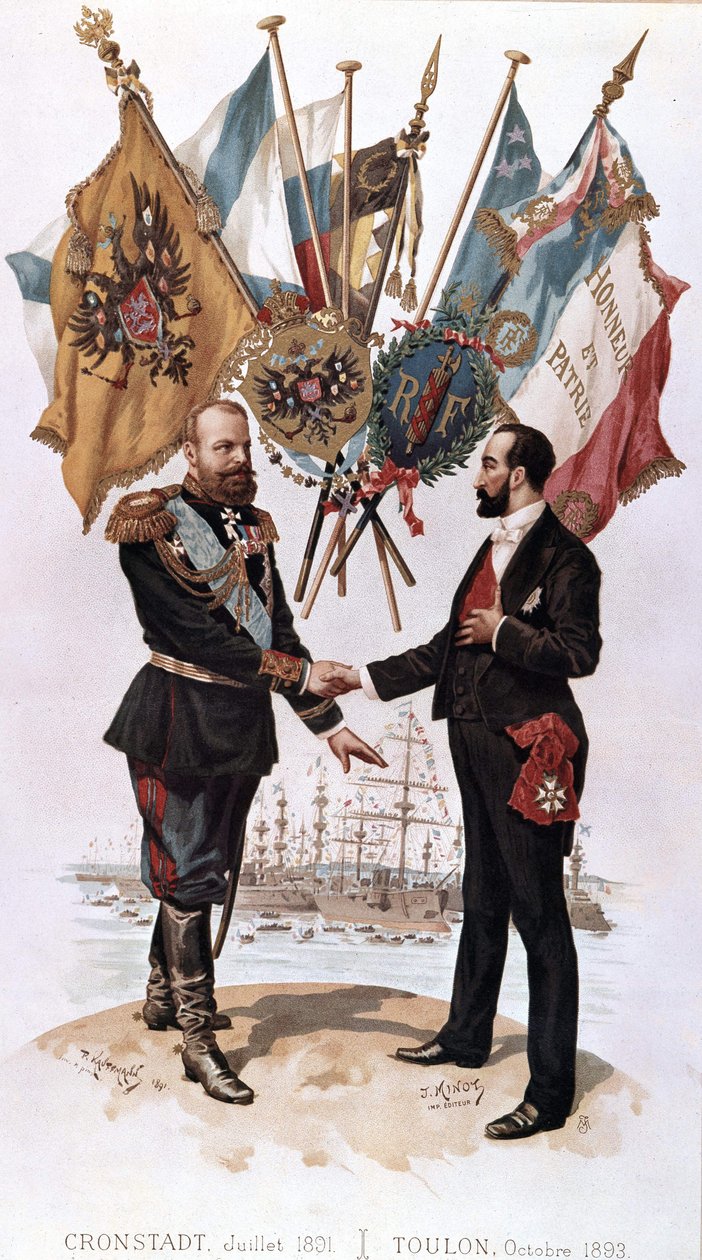 Alexander III, Fransız-Rus ticaret anlaşmasının imzalanmasında (Kronstadt 1891 - Toulon 1893), Bianchetti koleksiyonu by Unknown artist