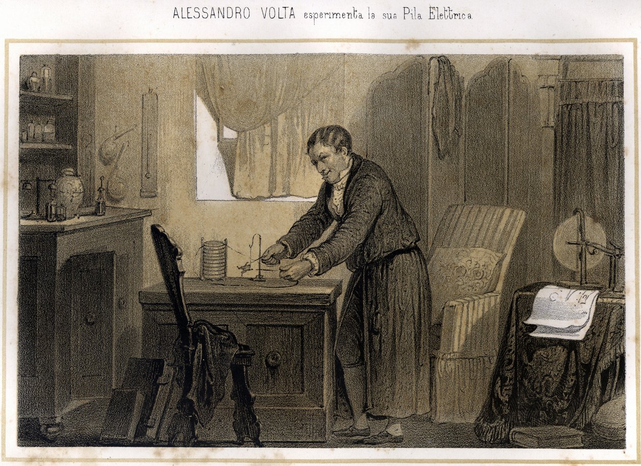 Alexandre (Alessandro) Volta (1745 - 1827) ve elektrik pili konusundaki deneyimi - “” Storia d