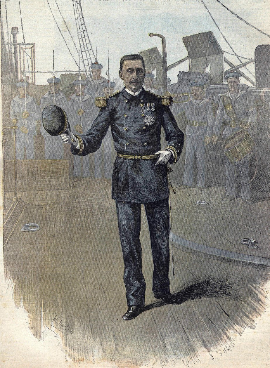 Alfred Albert Gervais (1837 - 1921), Fransız Amiral, Deniz Kurmay Başkanı 1892. Gravür 1892. by Unknown artist