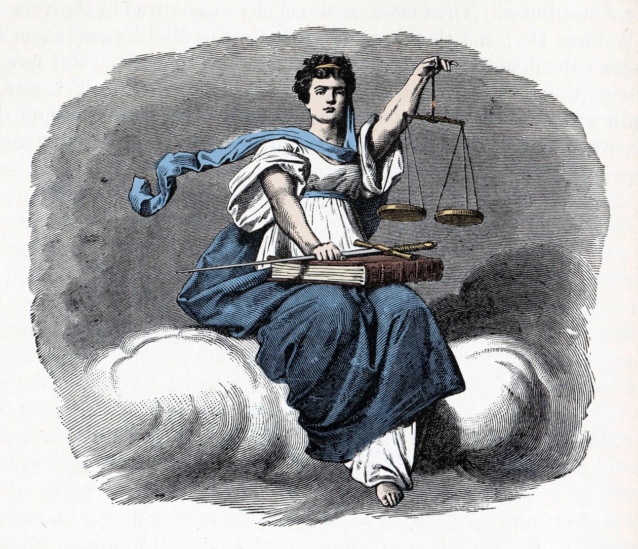 Adalet Alegorisi - 1882 - Gravür - by Unknown artist