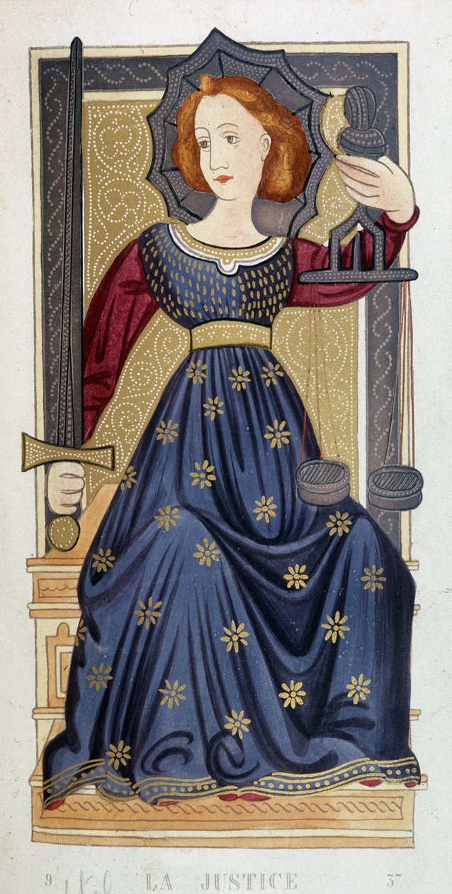 Minyatürden Sonra Adalet Alegorisi - 19. yüzyıl by Unknown artist