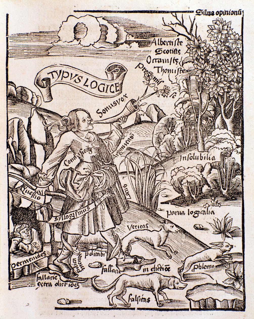 Gregor Reisch tarafından Margarita philosophica'dan mantık alegorisi (1508) by Unknown artist