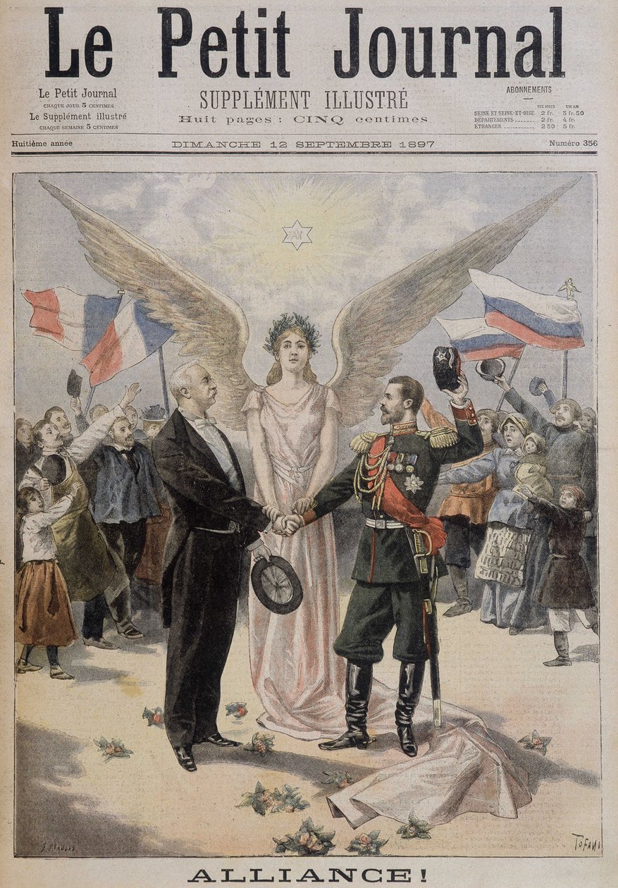 İttifak (Fransa ve Rusya arasında) - Couv. 12 Eylül tarihli “The Petity Journal””” by Unknown artist