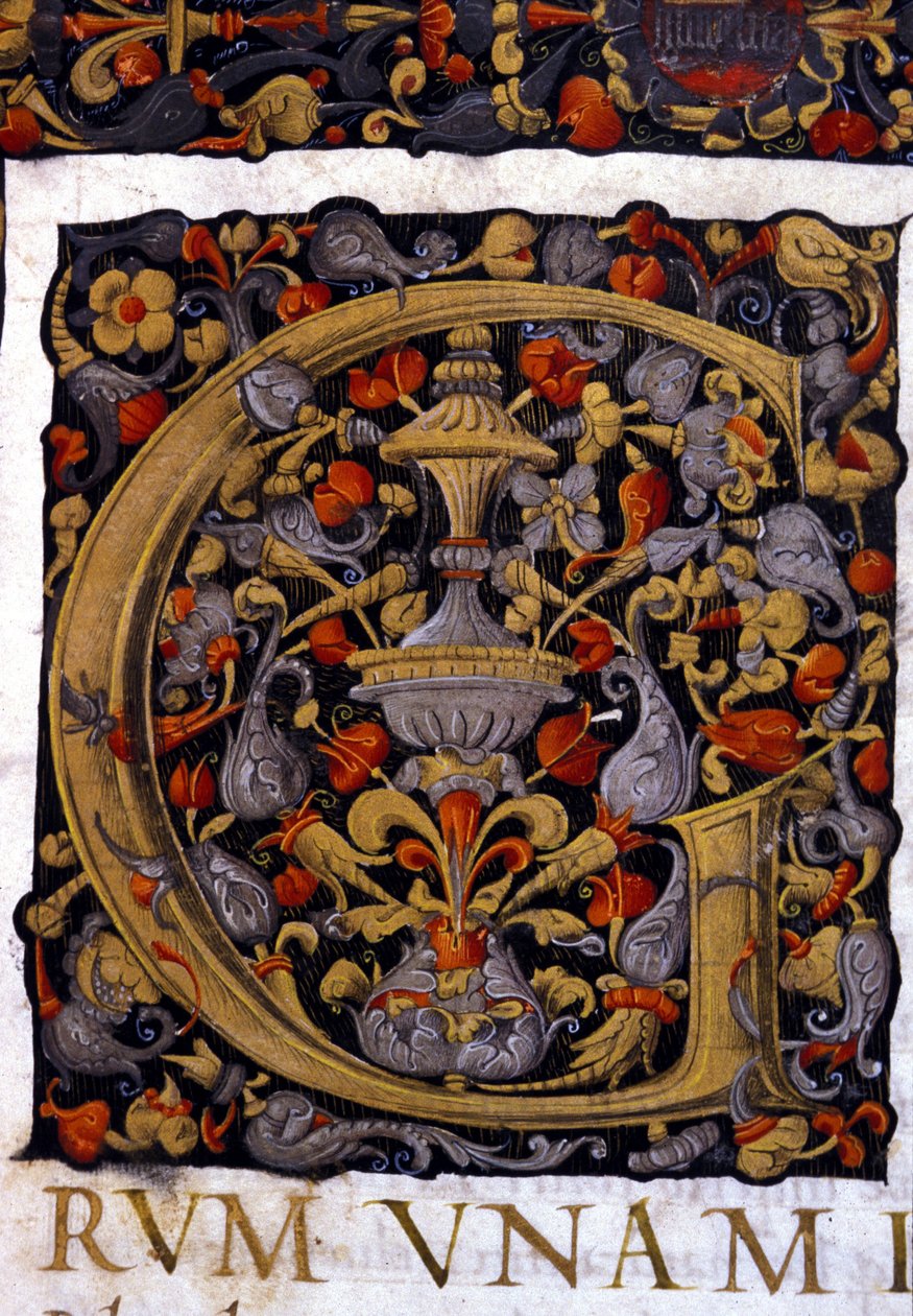 Alfabe: minyatür G harfi by Unknown artist