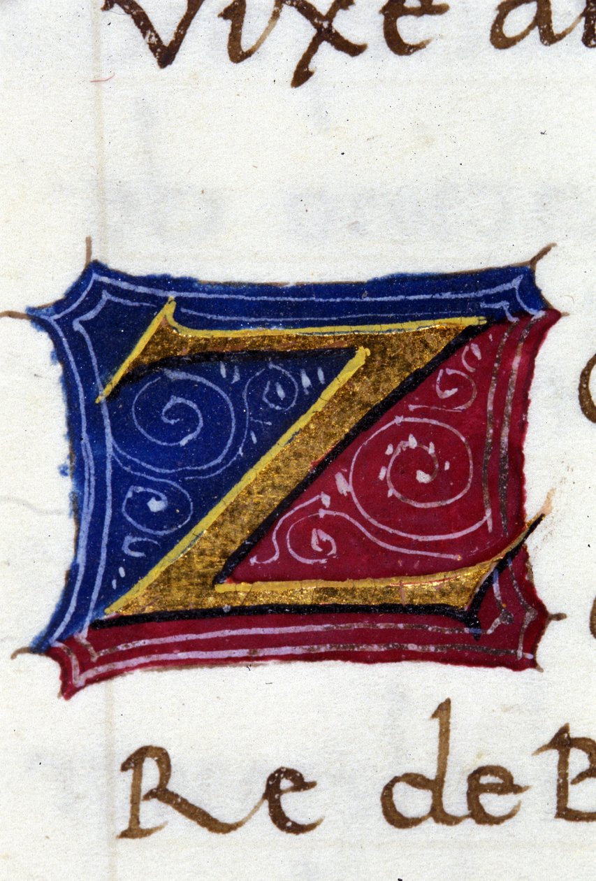 Alfabe: minyatür Z harfi by Unknown artist