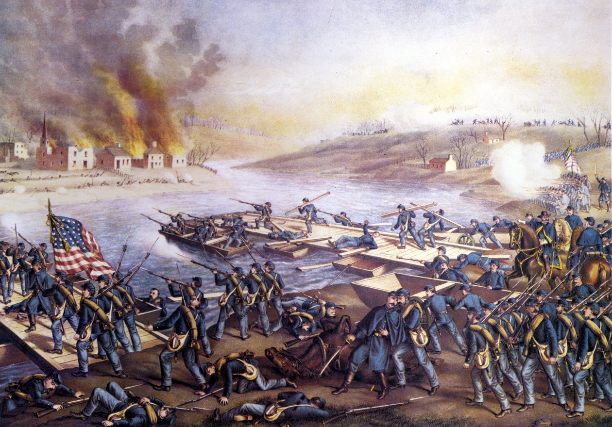 Amerikan İç Savaşı (1861 - 1865): Birinci Fredericksburg Savaşı (Virginia) 11 Aralık by Unknown artist