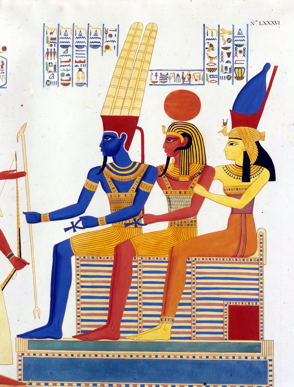 Amon - re, Ptah, Mut - Ippolito Rosellini (Rossellini) tarafından “” Mısır ve Yukarı Nubia Anıtları” nda. by Unknown artist