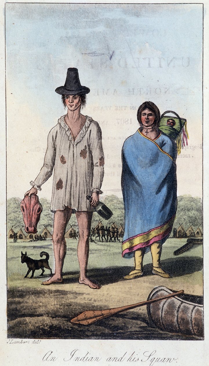 Bir Kızılderili ve şövalyesi, Kanada by Unknown artist