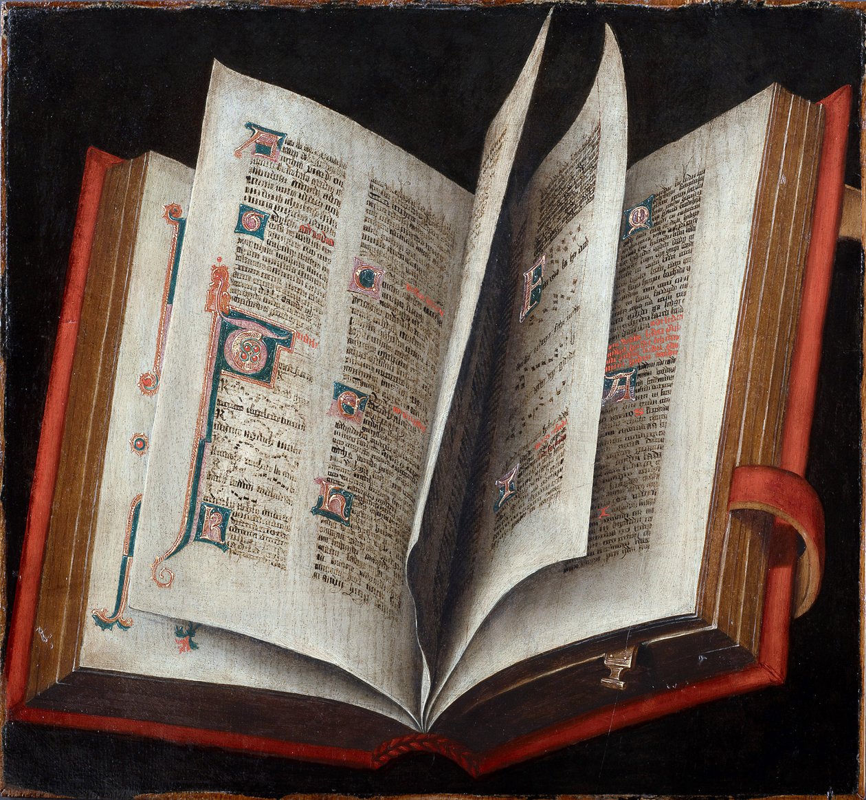 Açılmış Bir Litürjik Kitap - Anonim - c. 1525 - Ahşap üzerine yağlı boya - Sanat Tarihi Müzesi, Viyana by Unknown artist
