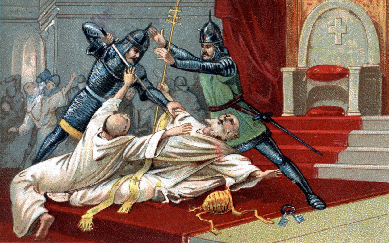 Anagni bombalaması. Fransa Kralı Philip IV Bel tarafından gönderilen Nogaret William