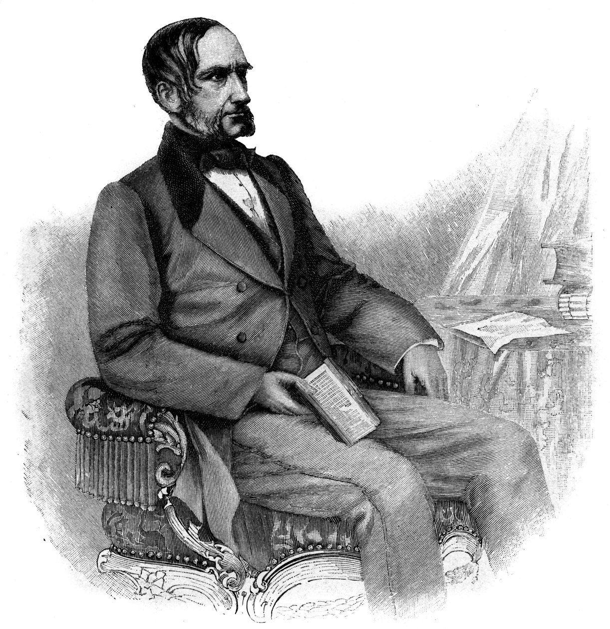 Anton von Schmerling, Avusturyalı politikacı - gravür - Anton von Schmerling
