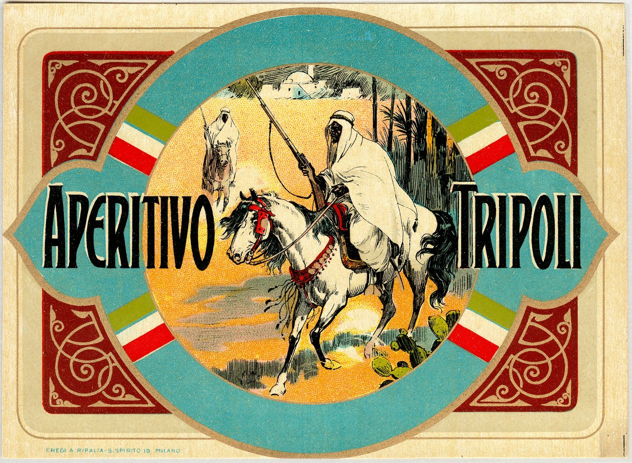 Aperitivo Tripoli alkol reklamı, 19. yüzyılın sonlarında by Unknown artist