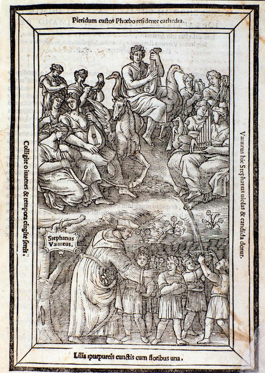Apollon ve İlham Perileri. Recanetum de musica aurea