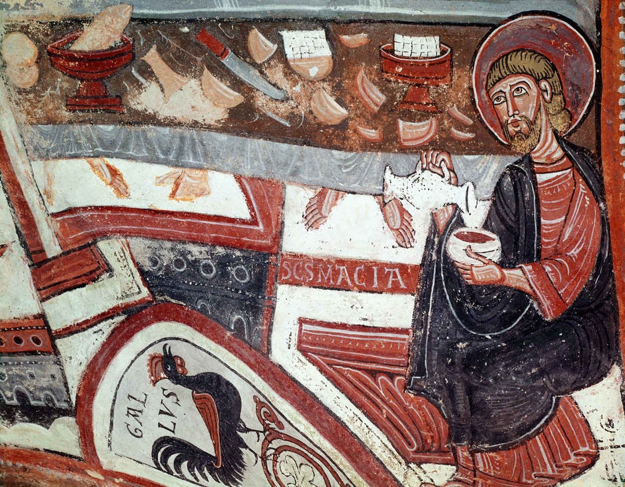 Havari şarap servisi, detay (fresk by Unknown artist