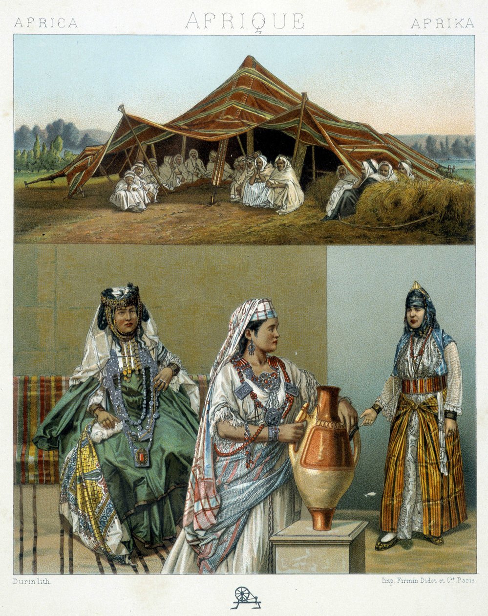Arap çadırı, Cezayirli kadın kostümleri - Racinet